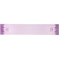 NORTHLIGHT Happy Easter Plaid Table Runner - 72" - In Purple