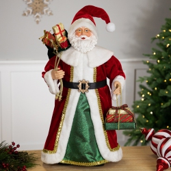 NORTHLIGHT Nordic Style Santa Claus With Gifts Christmas Figure - 24