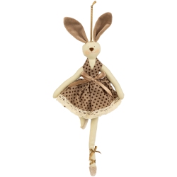 NORTHLIGHT Plush Ballerina Bunny Hanging Easter Decoration- 13