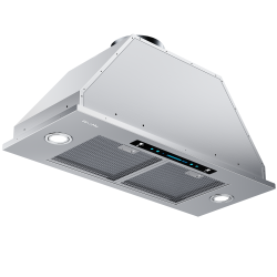 HISOHU -30" Convertible Built-In Range Hood With Led Lights - Stainless Steel