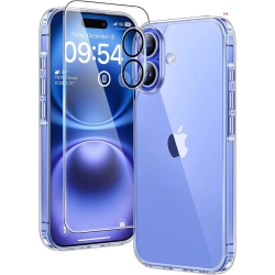 KEEGUARD Iphone 16 Plus Clear Case [5-In-1] – Not-Yellowing, 2X Screen Protectors & 2X Camera Lens Protectors, 16 Ft Military-Grade Drop Protection