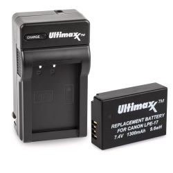 ULTIMAXX Lp-E17 Battery And Charger for Canon Eos Rebel M6 M5 M3 T7I T6I T6S 750D Sl2 Sl3
