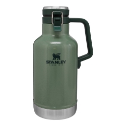 STANLEY Classic Vacuum Growler, Capacity, Stainless Steel, Hammertone Green, 64 OZ / 1.90 L