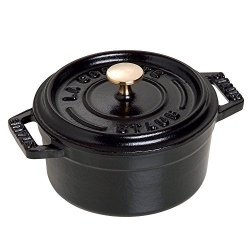 STAUB Zwilling J.a. Henckels La Cocotte 0.25-Quart Mini Cocotte, 0.23 L, Made In France, Black, 1003176