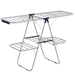 SONGMICS Clothes Drying Rack, Laundry Drying Rack, Free-Standing Drying Rack, Silver And Ullr53Bu In Blue