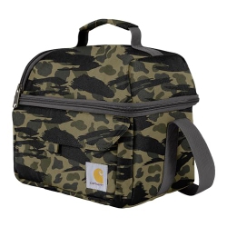 CARHARTT Insulated 12 Can Two Compartment Lunch Cooler, Durable Fully-Insulated Lunch Box, Dual Compartment (Blind Duc