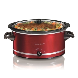 HAMILTON BEACH Hamilton-Beach 33184 Quart Slow Cooker, Metallic In Red