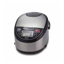 TIGER Corporation Jax-T10U 5.5-Cup Micom Rice Cooker And Warmer With Tacook Plate, Stainless Steel (Jax-T10U-K) In Black