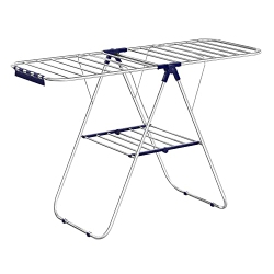 SONGMICS Clothes Drying Rack, Laundry Rack, Free-Standing Indoor Airer, 21.7 X 58.3 X 39.4 Inches, Silver And Ull.. In Blue