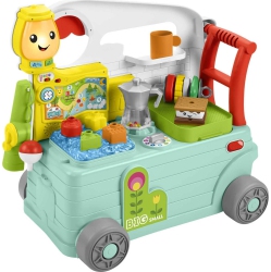 FISHER-PRICE Laugh & Learn 3-In-1 On-The-Go Camper - English & French Edition, Musical Push-Along Walker And Activity