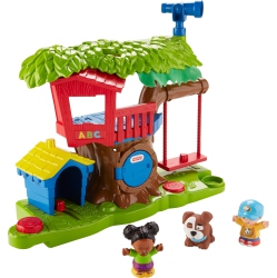 FISHER-PRICE Little People Toddler Musical Toy Swing Share Treehouse Playset With 3 Figures for Pretend Play Ages 1+ Y