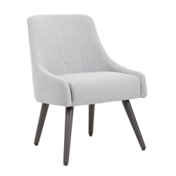 NICER INTERIOR Furniture Fabric Chaise, Accent Guest Chair In Grey