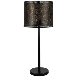 NORTHLIGHT Iron Table Lamp With Laser-Cut Shade - 30" - And Gold In Black