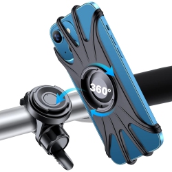 NONE Bike Phone Mount, Cell Phone Holder for Bike Motorcycle Bicycle, 360°Rotatable Universal Silicone Compatible \w Iphone 15 Pro Max /14/13/12