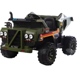 ZOOM BUGGEEZ Camoflage Dump Truck A797 12V Two Seater 4×4 Off-Road Ride On Car