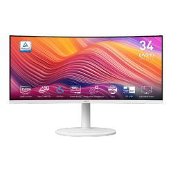 MSI 34" Va 3440 X 1440(Uwqhd) Computer Monitor, 120Hz, 1800R Curved, Adaptive-Sync, HDMI, Dp, USBc 98W Power Delivery, Height Adjustable, Vesa, 1Ms