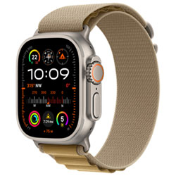 Apple Watch Ultra 2 (Gps + Cellulaire) Avec Boîtier De 49 Mm En Titane Naturel Et Bracelet Alpin Havane Par Rogers - Moyen - Financement Mensuel