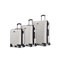 BUGATTI - Brussels 3 Piece Hardside Luggage Set With Expansion - In Sand