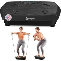 LIFEPRO Hexaplate Vibration Plate Exercise Machine – Whole Body Vibrating Platform \w Magnetic Acupoints for Lymphatic Drainage, Muscle Toning &