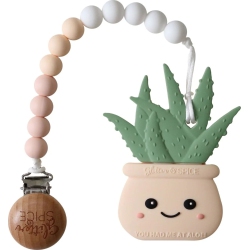 GLITTER AND SPICE Glitter & Spice Silicone Teether - Aloe Plant