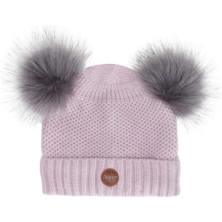 CALIKIDS Cashmere-Feel Soft Touch Pom Pom Winter Hat - (Infant) In Lilac