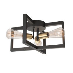 ARTIKA Holt Rustic Ceiling Light Fixture In Black