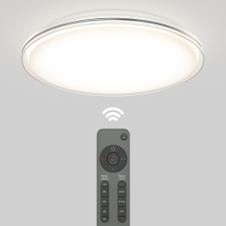 ARTIKA Astrid Modern Led Flush Mount Ceiling Light Fixture With Remote In White