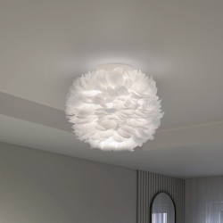 ARTIKA Plume Modern Flush Mount Ceiling Light Fixture In White