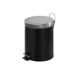 JESSAR - Stainless Steel Pedal Bin With Lid, 3 Litre Capacity In Black