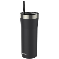 CONTIGO - Insulated Stainless Steel Tumbler With Splash-Proof Lid And Straw, 946Ml Capacity In Black