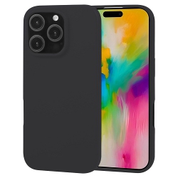 GOOSPERY Topsave Soft Feeling Jelly Silky Slim Bumper Case for Iphone 16 Pro Max (6.9") In Black