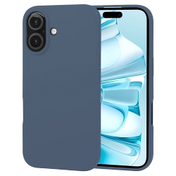 GOOSPERY Topsave Soft Feeling Jelly Silky Slim Bumper Case for Iphone 16 Plus (6.7") In Navy Blue