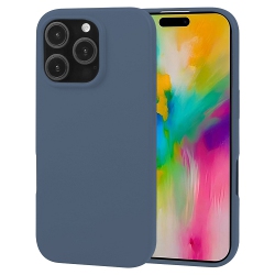 GOOSPERY Topsave Soft Feeling Jelly Silky Slim Bumper Case for Iphone 16 Pro (6.3") In Navy Blue