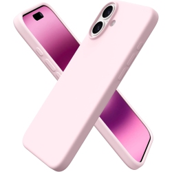 ORNARTO Compatible With Iphone 16 Plus Case 6.7", Liquid Silicone 3 Layers Full Covered Soft Gel Rubber Phone Case, Shockproof Protective Cover-Chalk