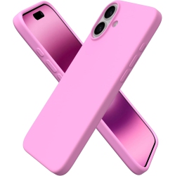 ORNARTO Compatible \w Iphone 16 Plus Case 6.7", Liquid Silicone 3 Layers Full Covered Soft Gel Rubber Phone Case, Shockproof Protective Cover-Cherry