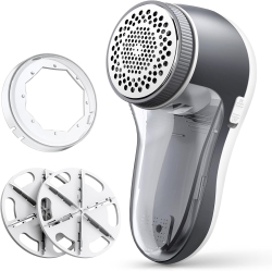 NONE Fabric Shaver, Lint Remover for Clothes, Electric Lint Shaver With 6-Leaf Blades, Sweater Shavers to Remove Pilling, USB Rechargeable, White