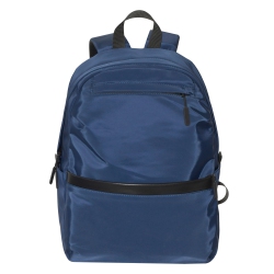 CLUB ROCHELIER Mixed Material Double Front Zip Pocket Backpack