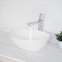 STYLISH A - Single-Handle Polished Chrome Finish Bathroom Faucet for Vessel Sink B-122C