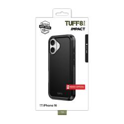 TUFF8 Impact Dual-Layer Rugged Case for Iphone 16