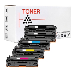 MAX SAVING - 5 Color (2K, C, M, Y) Compatible High Yield Toner Cartridge Canon 067H, 067 Bk: 3130 Pages, C/m/y: 2350/ea 5% Coverage
