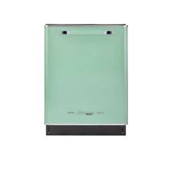 UNIQUE APPLIANCES Classic Retro 24-Inch Top Control Dishwasher With Stainless Steel Tub, 45 Dba In Summer Mint In Green