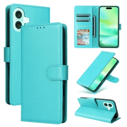 CSMART [Cs] Magnetic Card Slot Leather Folio Wallet Flip Case Cover for Iphone 16 In Teal