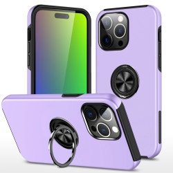 CSMART [Cs] Hybrid Magnetic Kickstand Invisible Ring Case Cover for Iphone 16 Pro Max In Purple