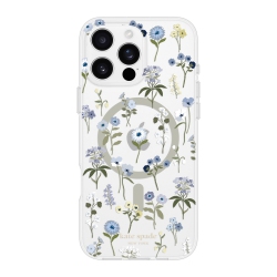 KATE SPADE Iphone 16 Pro Max Fitted Hard Shell Case - Translucent/blue (Precious Bloom)