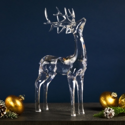 NORTHLIGHT Standing Acrylic Deer Christmas Decoration - 15