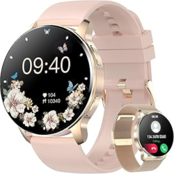 PRIME MADE Smart Watches for Women Fashion \w Making/receive Call Notification Ai Voice Assistant Compatible Android Ios Sports Fitness Heart Rate