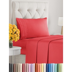 CGK Twin Size 3 Piece Sheet Set - Comfy Breathable & Cooling Sheets - Hotel Luxury Bed Sheets - Deep Pockets, Easy-Fit, Extra Soft & Wrinkle Free