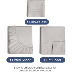 CGK Twin Size 3 Piece Sheet Set - Comfy Breathable & Cooling Sheets - Hotel Luxury Bed Sheets - Deep Pockets, Easy-Fit, Soft & Wrinkle Free Sheets