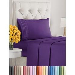 CGK Twin Size 3 Piece Sheet Set - Comfy Breathable & Cooling Sheets - Hotel Luxury Bed Sheets - Deep Pockets, Easy-Fit, Extra Soft & Wrinkle Free