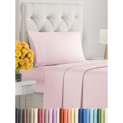 CGK Twin Size 3 Piece Sheet Set - Comfy Breathable & Cooling Sheets - Hotel Luxury Bed Sheets-Deep Pockets, Easy-Fit, Soft & Wrinkle Free Sheets